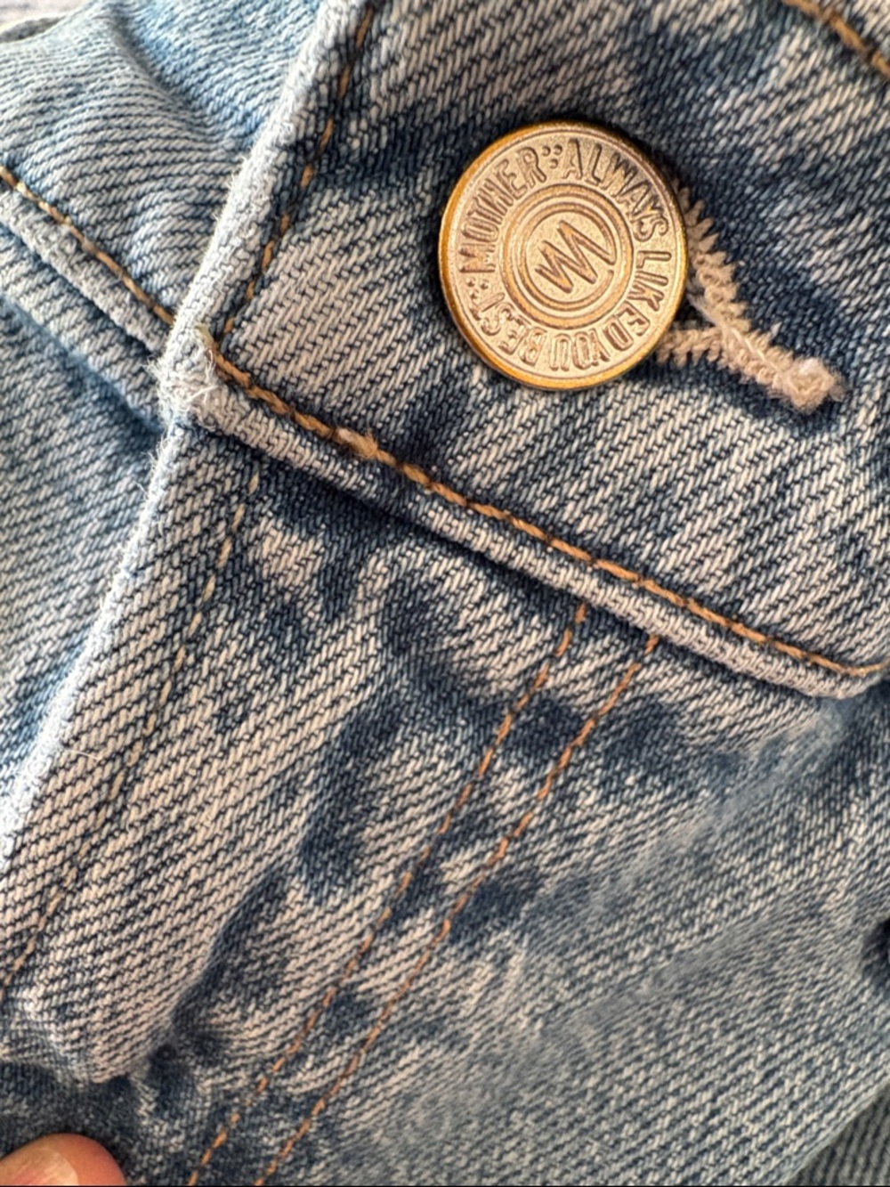 MOTHER THE RASCAL HOVER BLUE HIGH RISE JEANS - Picture 8 of 9
